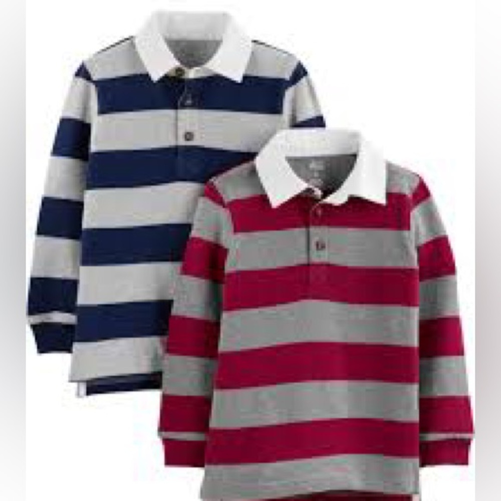 Simple Joys by Carter's Toddler Boys' Long-Sleeve Rugby Shirts - Picture 1 of 13